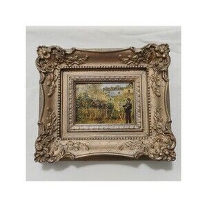 Vintage Ornate Gold Gilt Wood Frame Baroque Rococo Art Print 11x9.5 Deep Wood